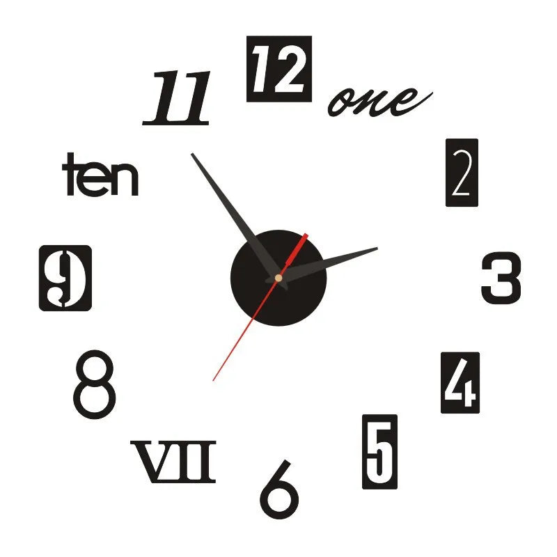 Horloge murale autocollante 40cm