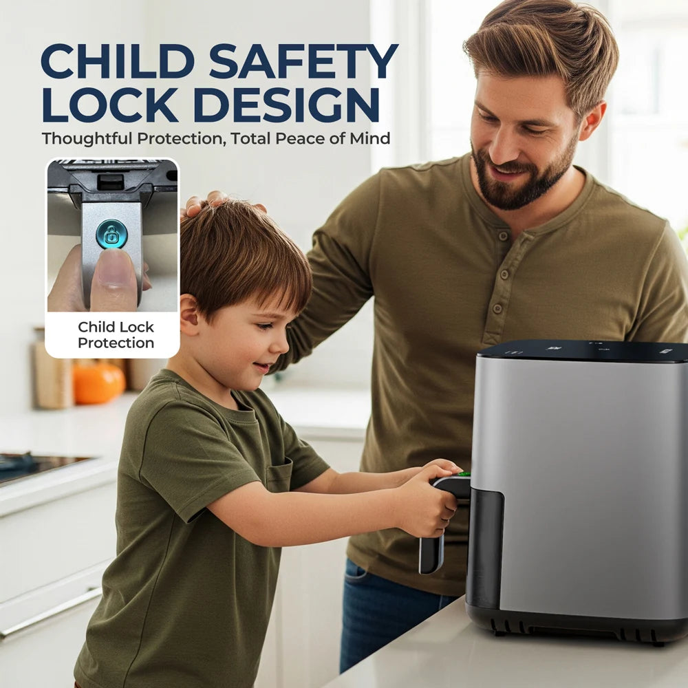 AirFryer (cuisson à Air chaud) 6,2 l XL, écran tactile, 2000W