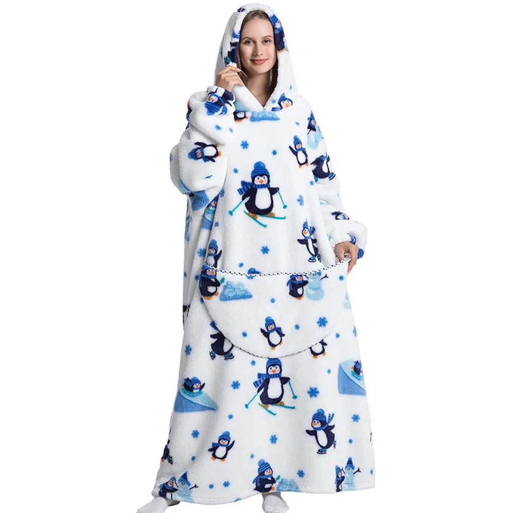 Robe de chambre homme et femme extra large en polaire Sherpa pour un confort extra