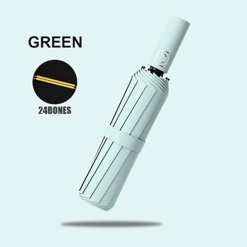 Grand parapluie automatique de couleur unie avec Protection UV