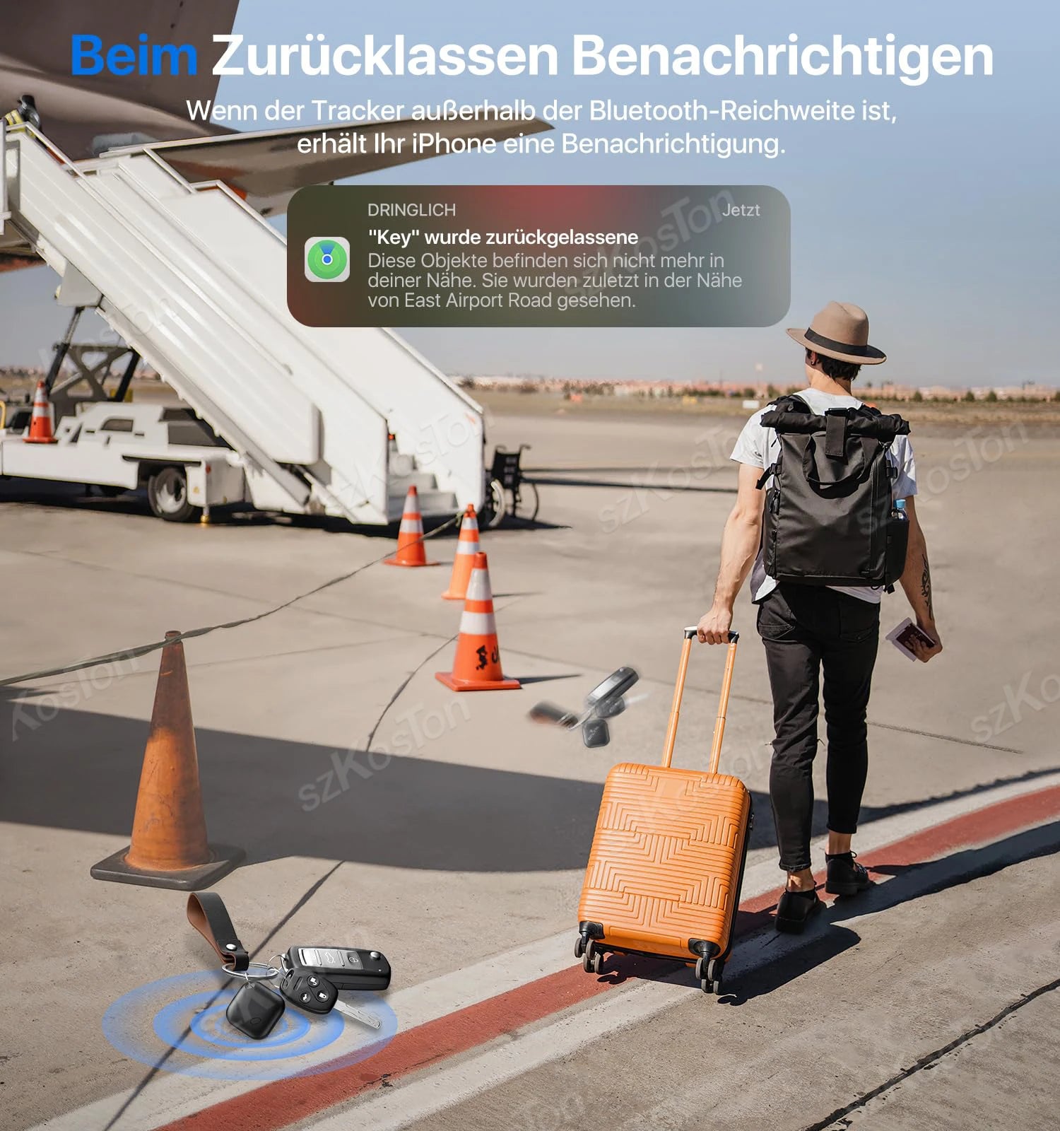 Mini traceur GPS Compatible avec iOS Find My APP