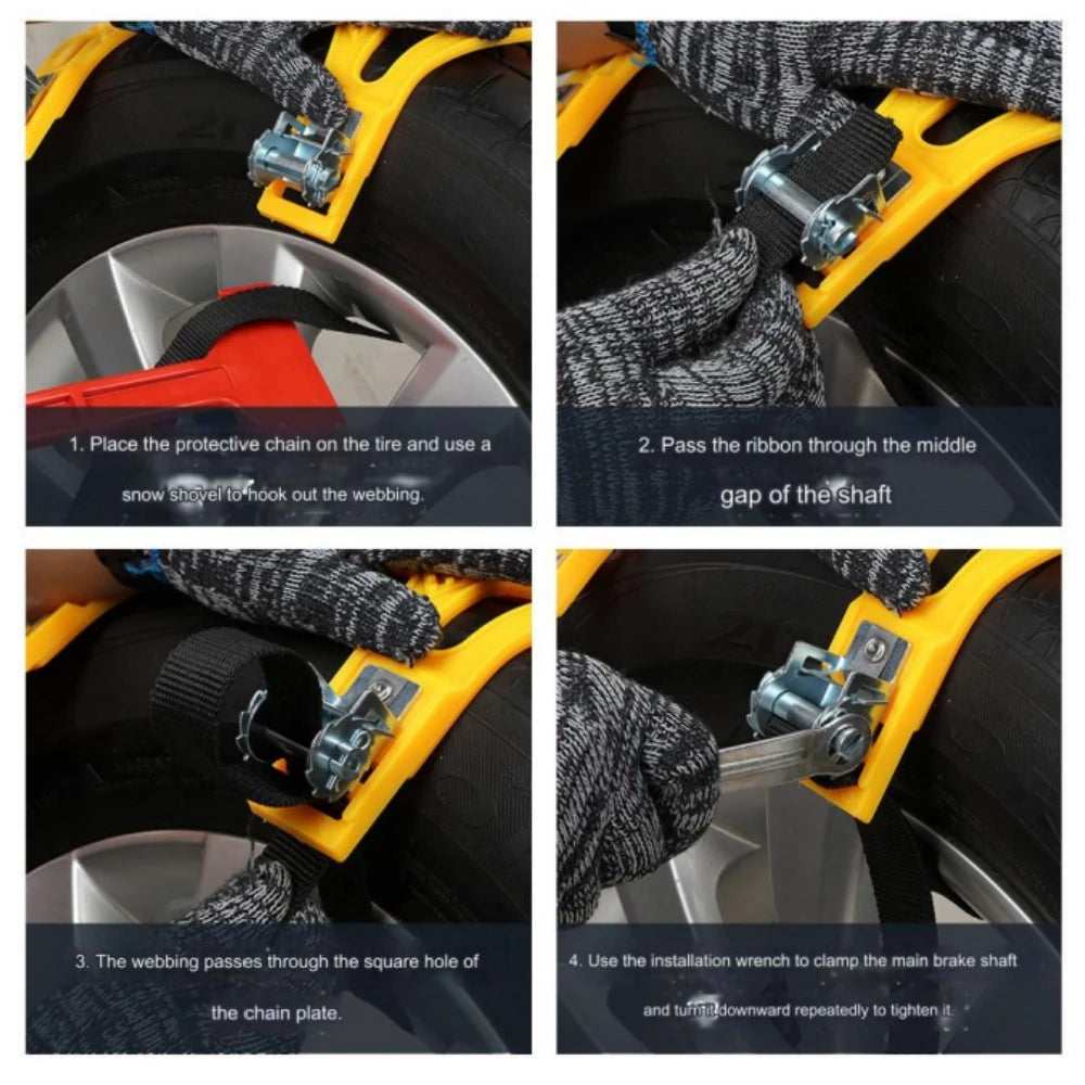 8 chaînes à neige universelles hyper pratiques