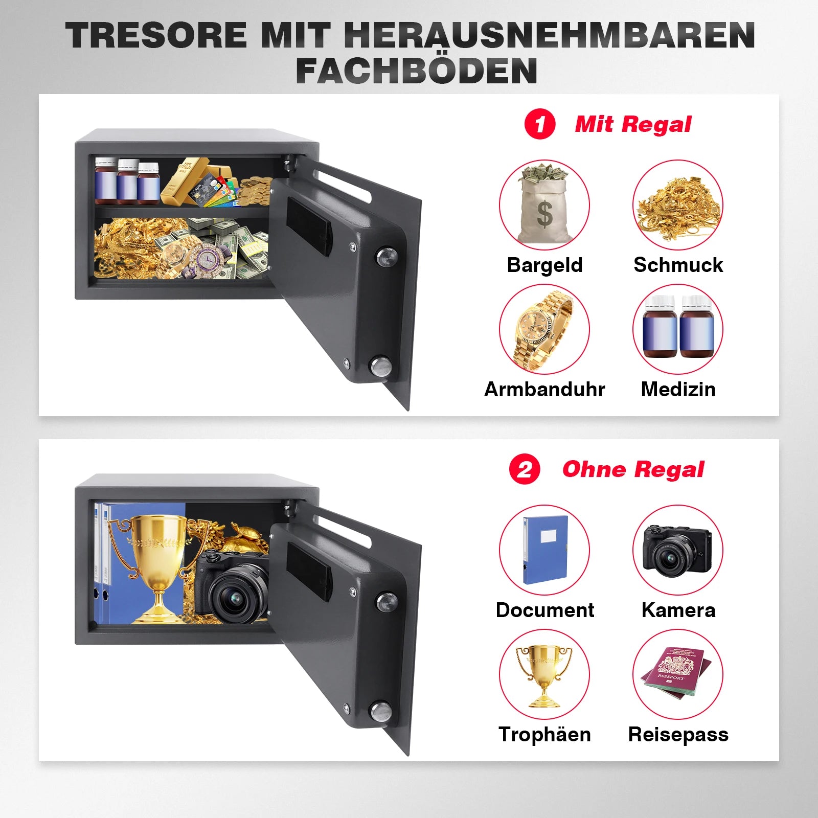 Coffre-fort ignifuge et étanche pour la maison