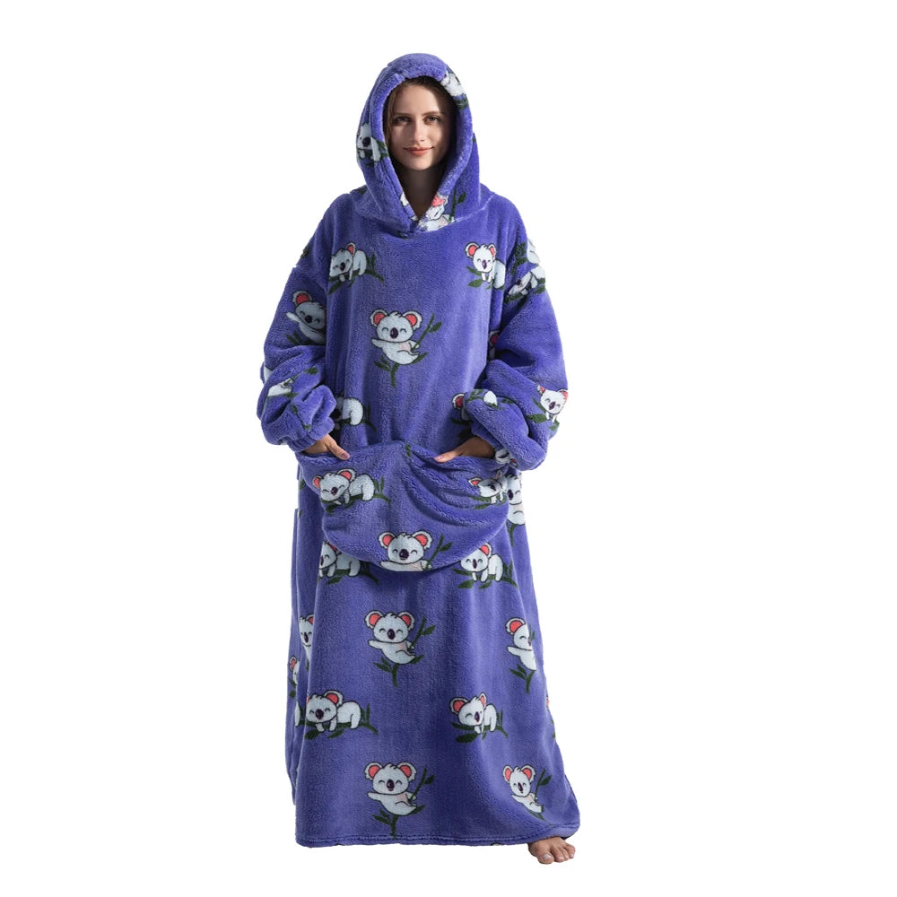Robe de chambre homme et femme extra large en polaire Sherpa pour un confort extra