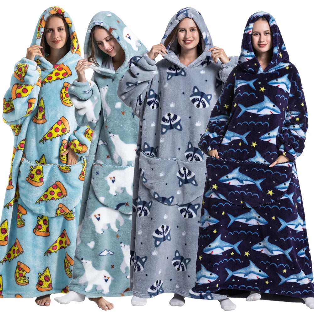 Robe de chambre homme et femme extra large en polaire Sherpa pour un confort extra