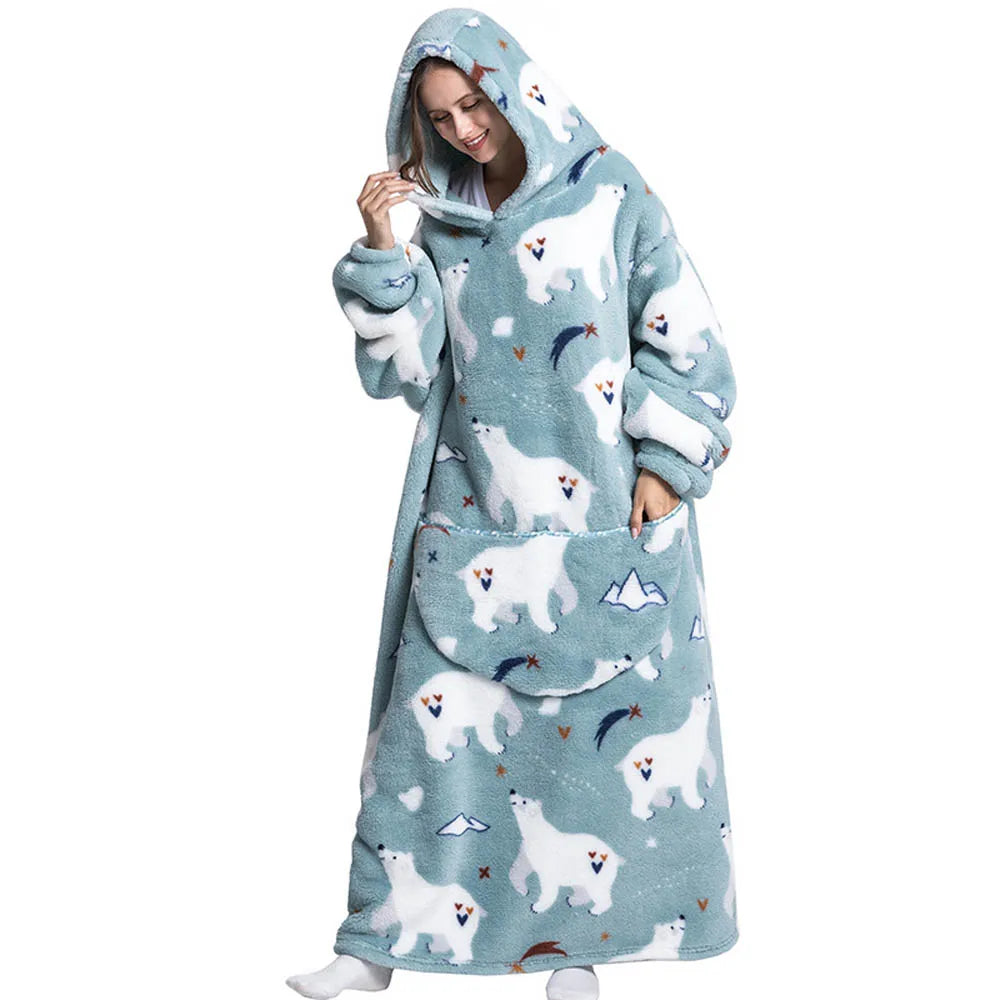 Robe de chambre homme et femme extra large en polaire Sherpa pour un confort extra