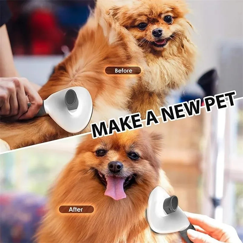 Brosse autonettoyante pour chien et chat