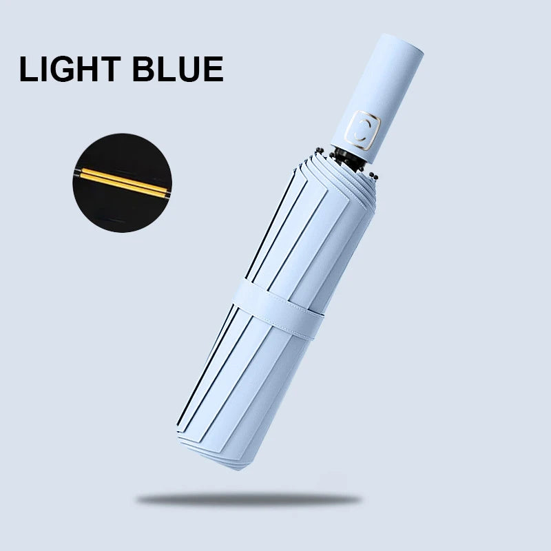 Grand parapluie automatique de couleur unie avec Protection UV