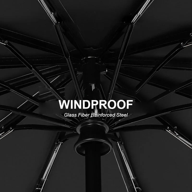 Grand parapluie automatique de couleur unie avec Protection UV