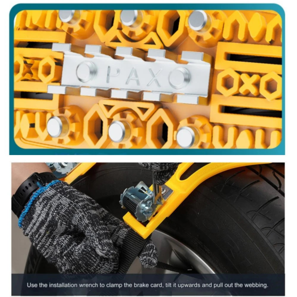 8 chaînes à neige universelles hyper pratiques