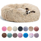 Lit lavable rond pour animaux de compagnie