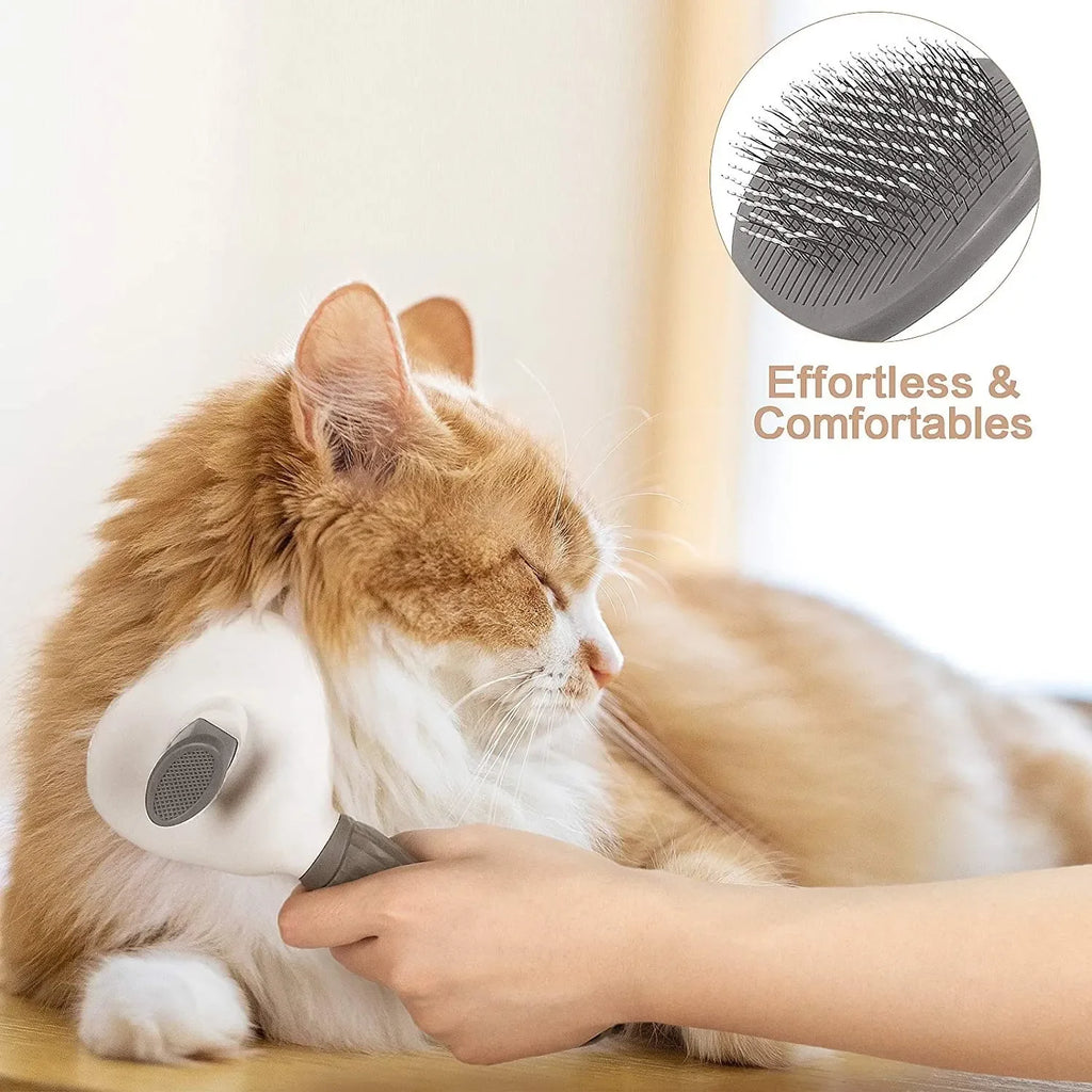 Brosse autonettoyante pour chien et chat