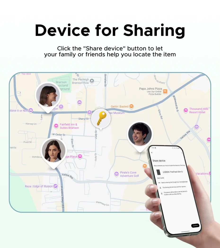 Localisateur objet format CB pour Android