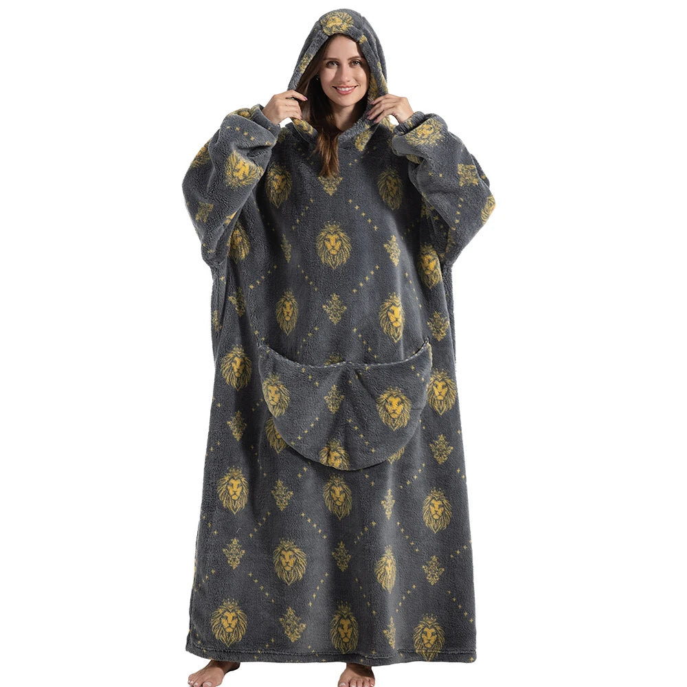 Robe de chambre homme et femme extra large en polaire Sherpa pour un confort extra