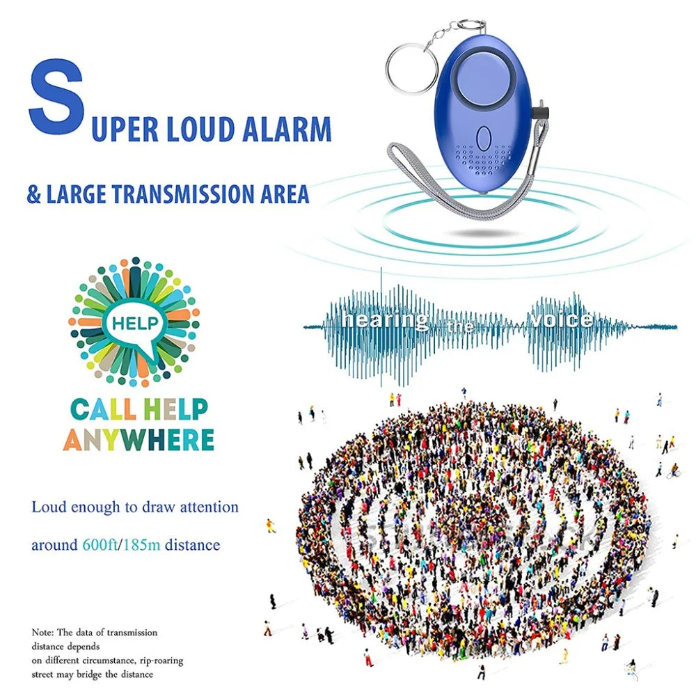 Alarme individuelle d'auto-défense 130db ultra rassurante