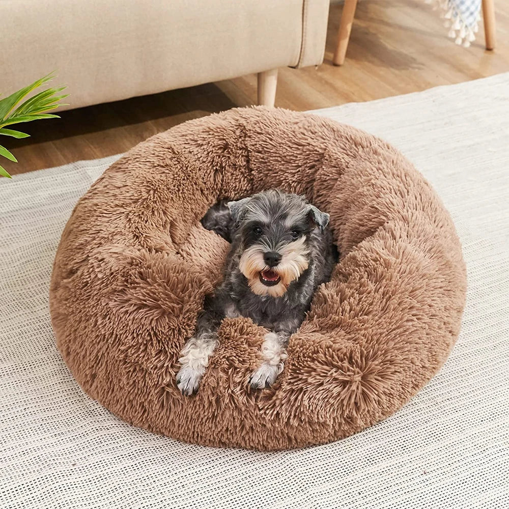 Lit lavable rond pour animaux de compagnie