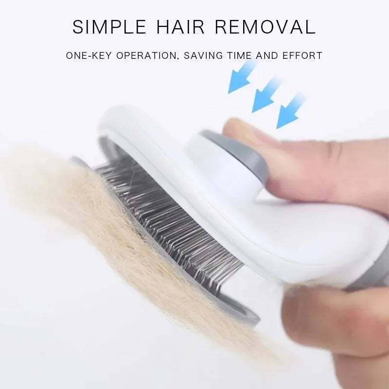 Brosse autonettoyante pour chien et chat