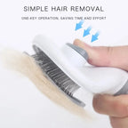 Brosse autonettoyante pour chien et chat