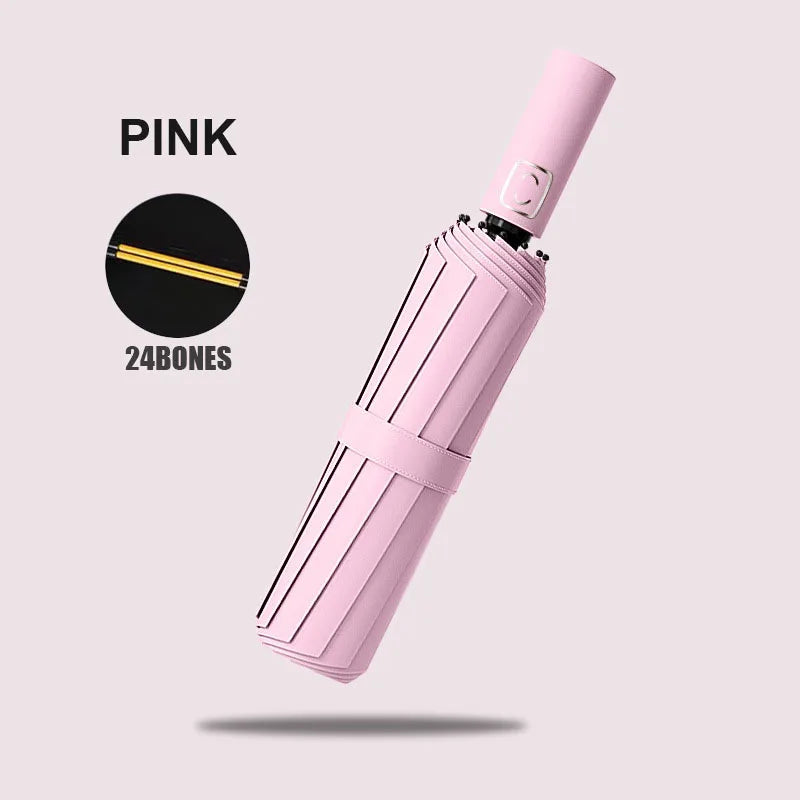 Grand parapluie automatique de couleur unie avec Protection UV