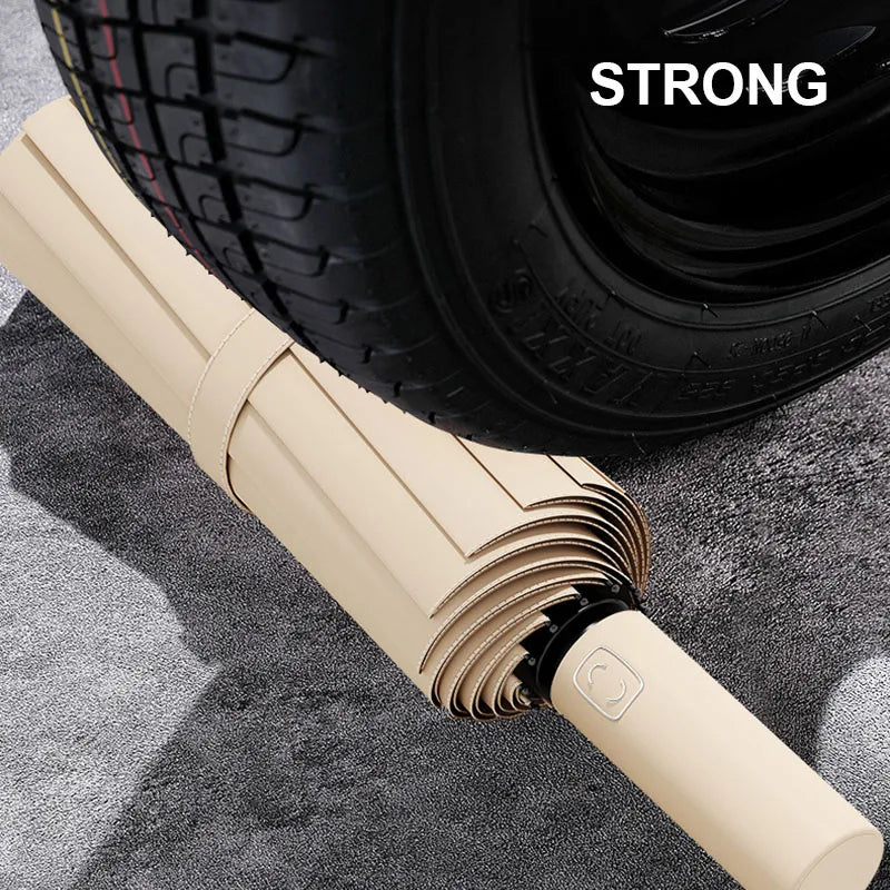 Grand parapluie automatique de couleur unie avec Protection UV