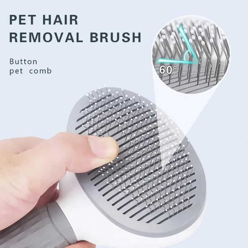 Brosse autonettoyante pour chien et chat