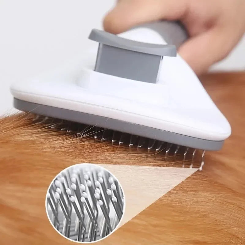 Brosse autonettoyante pour chien et chat