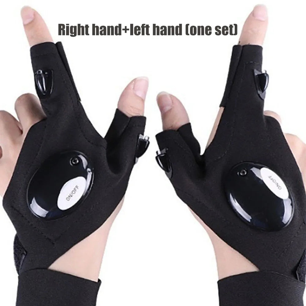 Gants avec lumières LED pour bricoler, faire du vélo ...