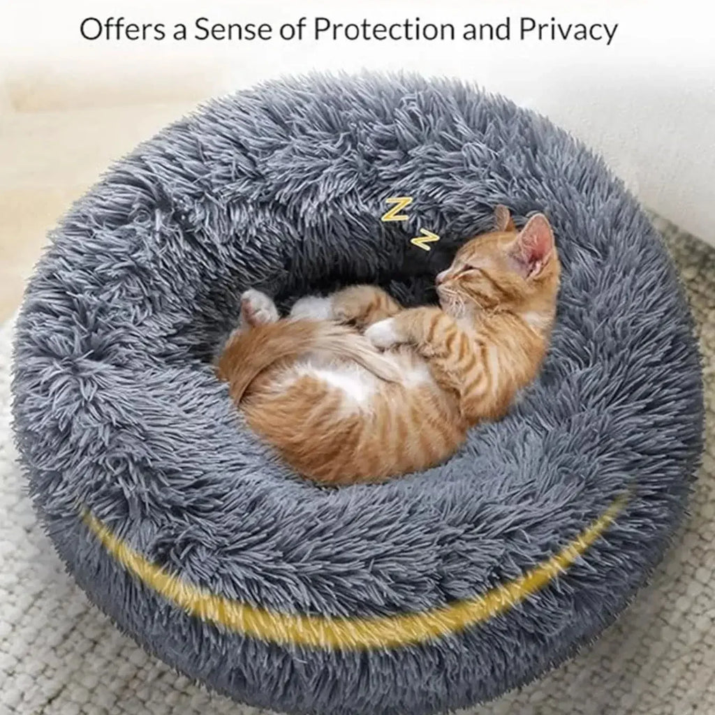 Lit lavable rond pour animaux de compagnie