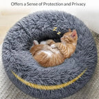 Lit lavable rond pour animaux de compagnie